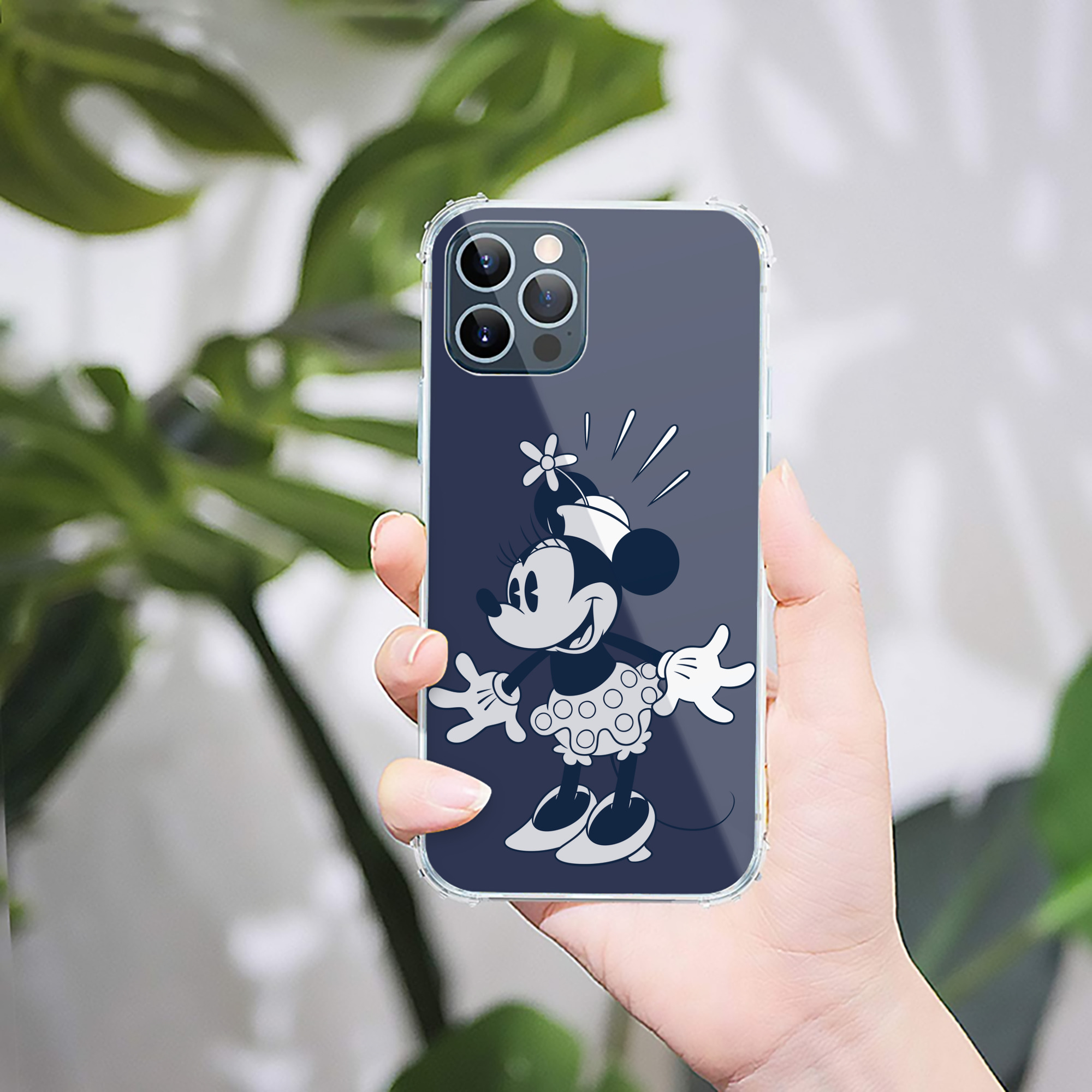 （画像用） ミッキーマウス Mickey Mouse 【iPhone 12シリーズ対応】透明スマホケース（クリアソフトケース）